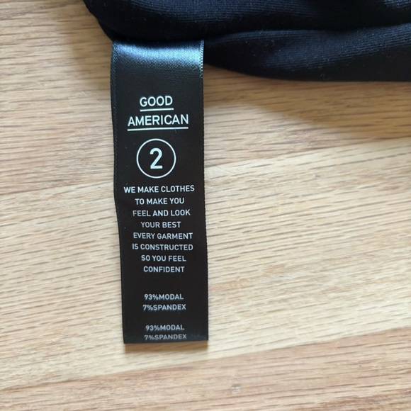 Good American size 2 (M) Black one shoulder bodycon midi dress - Picture 4 of 4